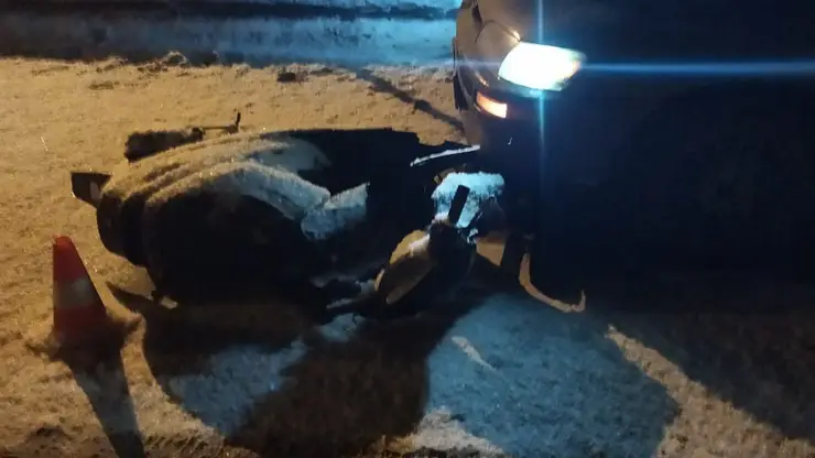 В Дивногорске в ДТП пострадал пьяный 15-летний подросток на мопеде