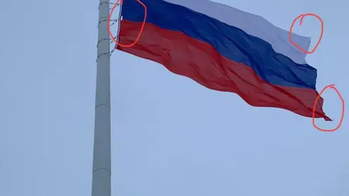 В Красноярске флаг на Николаевской сопке опять порвался